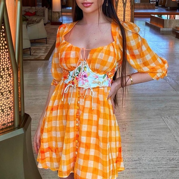 FOR LOVE & LEMONS Mimosa Corset Dress